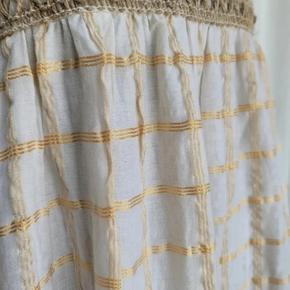 NWT White Maxi Dress Sleveless Embroidere Trim Tassels Flowy Summer Beach Long S - Picture 3 of 16